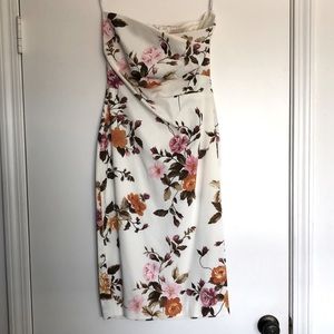 Karen Mullen Strapless Floral Dress